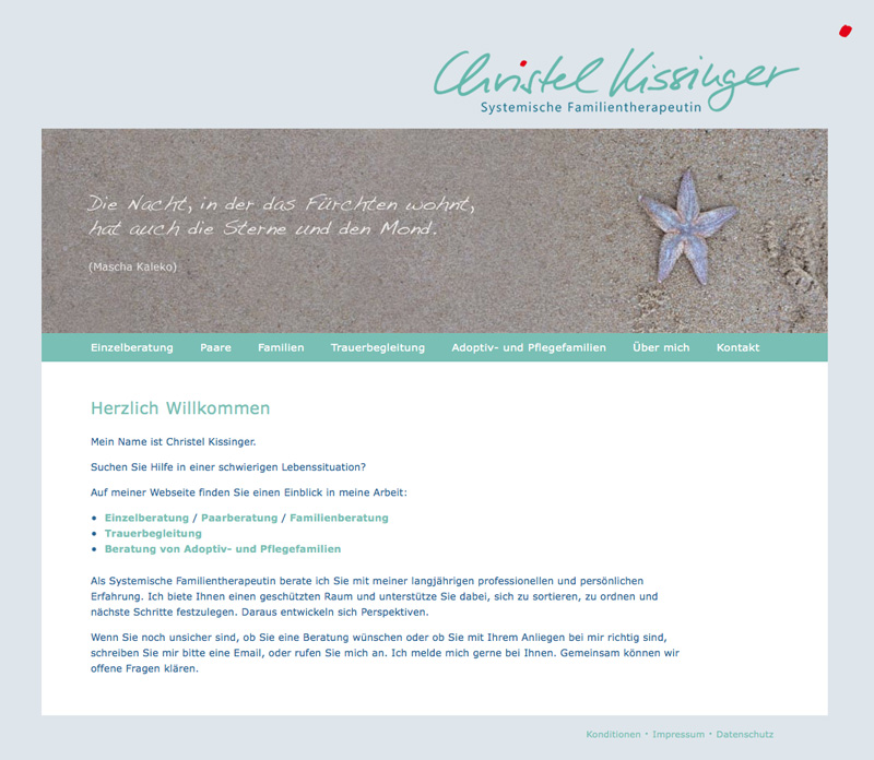 Logo und Webseite für eine Systemische Familientherapeutin